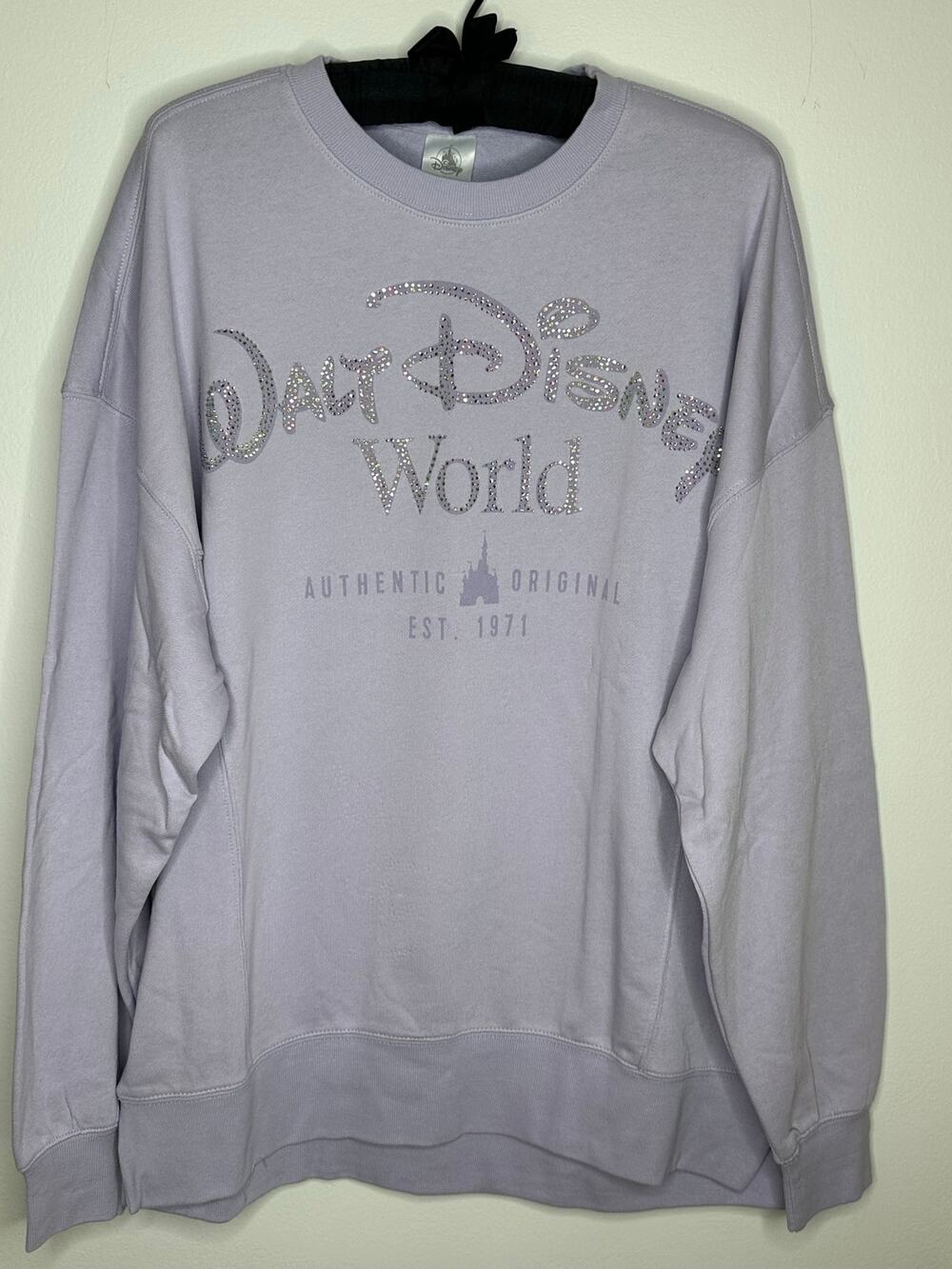 Disney Parks Walt Disney World purple rhinestone pullover sweatshirt